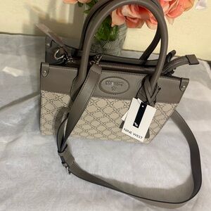 Nine West Elegant Gray Satchel